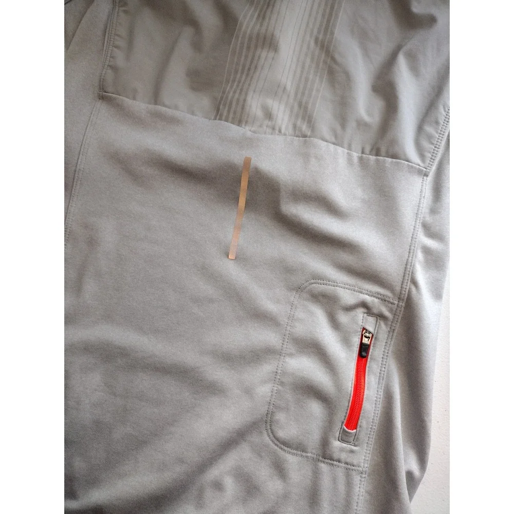 Nike Running Dri-FIT Thermal Quarter Zip Pullover Gray Neon XS‎